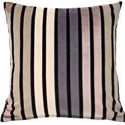 Amethyst Stripes Textured Velvet Throw Pillow 20x20