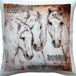 Andalusian Horses Throw Pillow 17x17