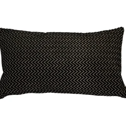 Art Deco Textured VelvetStripes Throw pillow 12x20