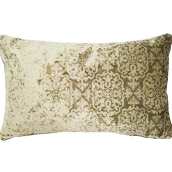 Artemis Canyon Beige Velvet Throw Pillow 12x20