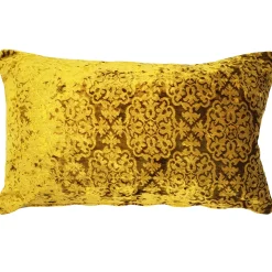 Artemis Gold Velvet Throw Pillow 12x20