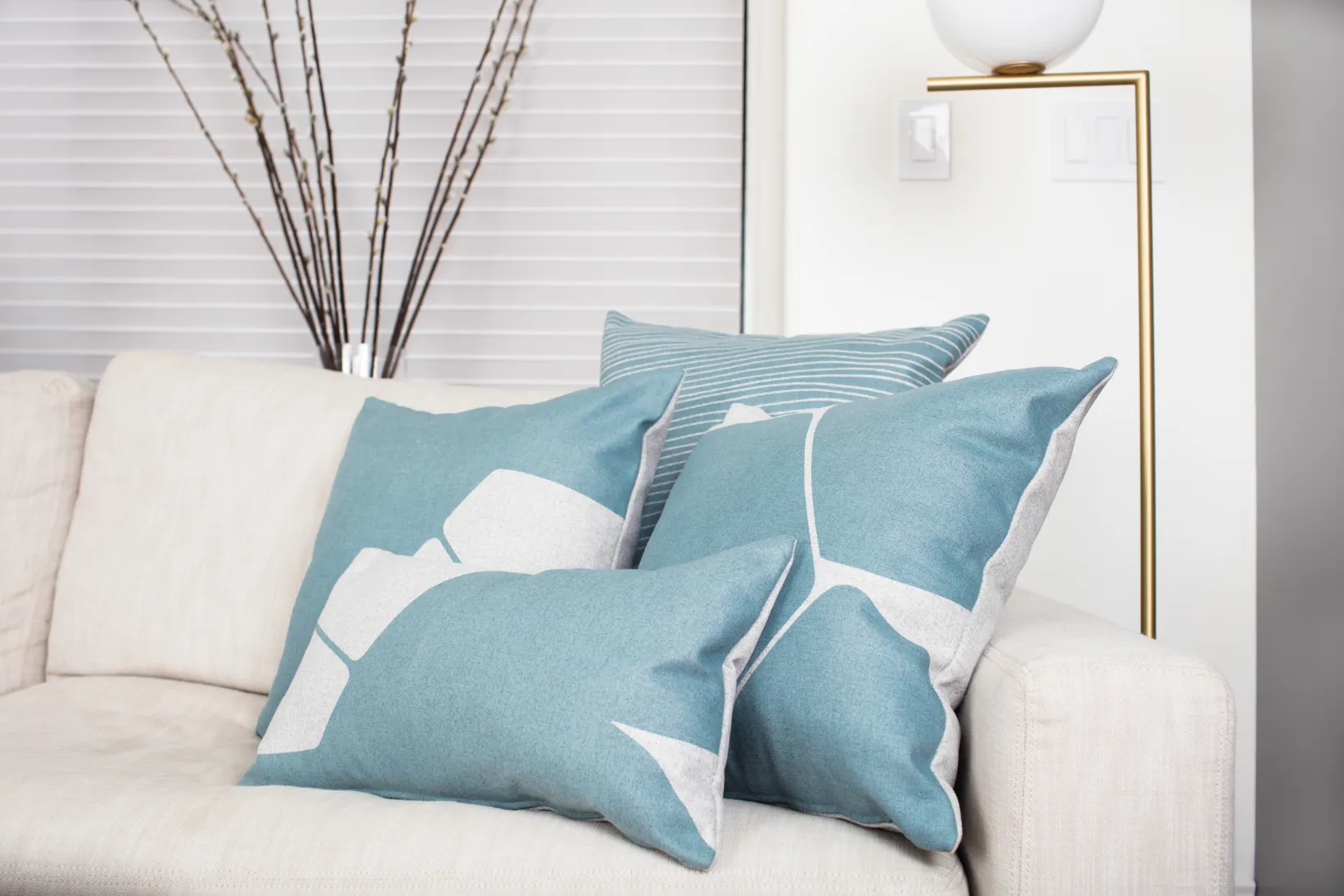 Aurora Throw Pillows 19 Inch Square