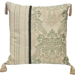 Barada Damask Stripes Throw Pillow 18x18