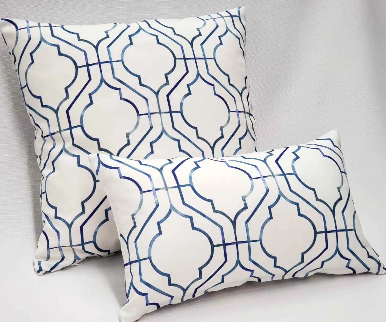 Biltmore Gate Blue Throw Pillow 12x20
