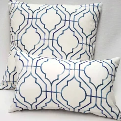 Biltmore Gate Blue Throw Pillow 20x20