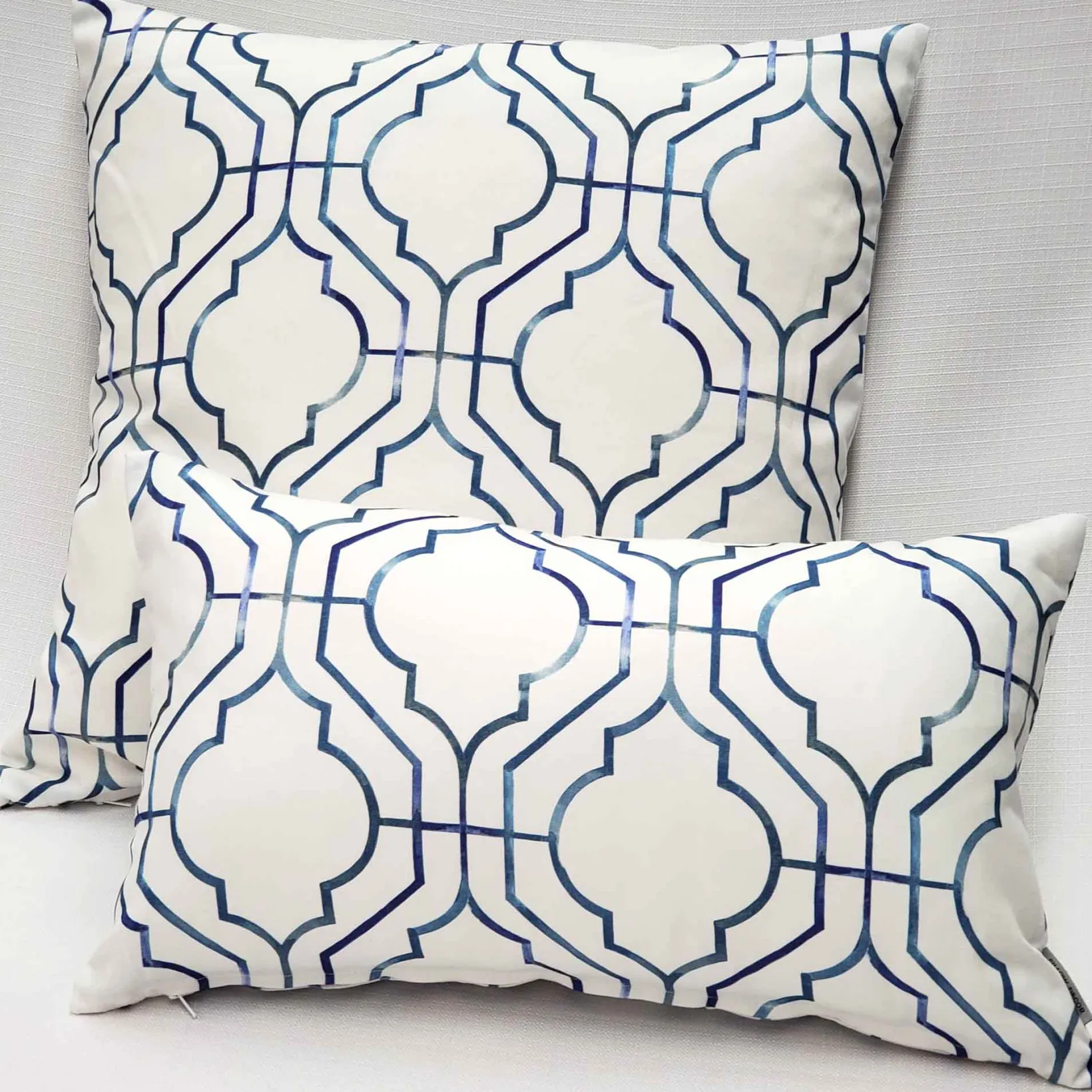 Biltmore Gate Blue Throw Pillow 20x20