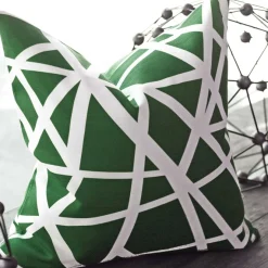 Bird's Nest Green Throw Pillow 19x19