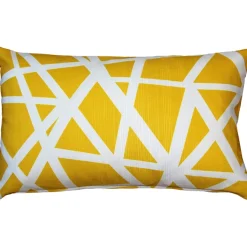 Bird's Nest Yellow Throw Pillow 12x19