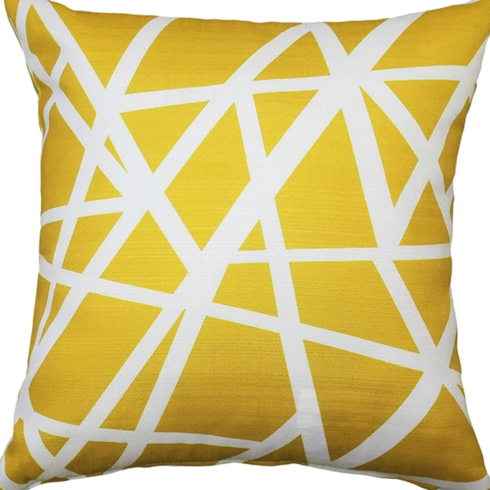 Bird's Nest Yellow Throw Pillow 19x19