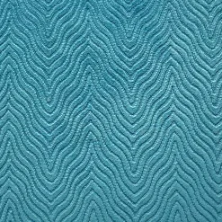 Blue Wave Velvet Throw Pillow 18x18