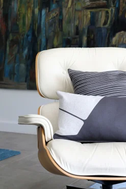 Boketto Charcoal Black Throw Pillow 12x19