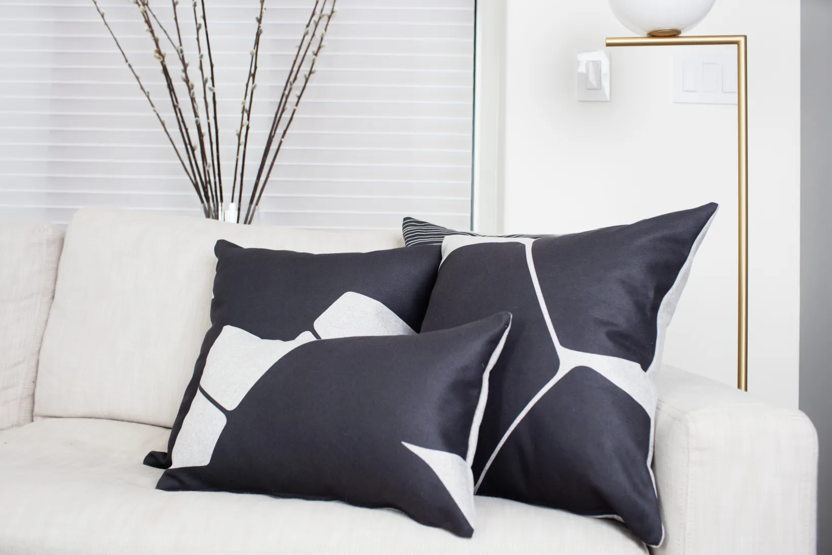 Boketto Throw Pillows 19 Inch Square