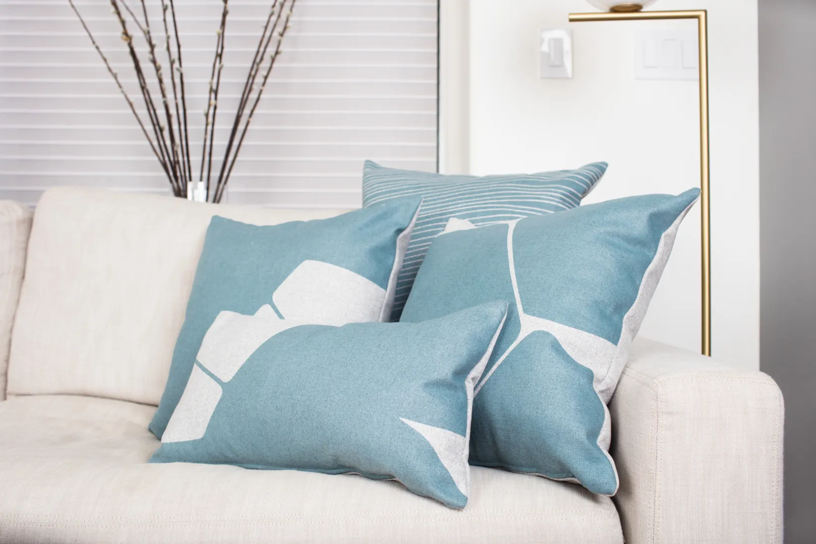 Boketto Throw Pillows 19 Inch Square