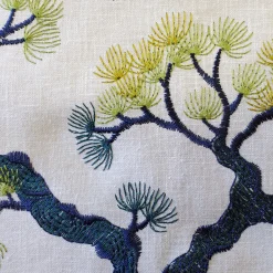 Bonsai Pine Teal Green Throw Pillow 12x19