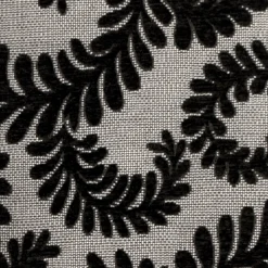 Brackendale Ferns Black Rectangular Throw Pillow