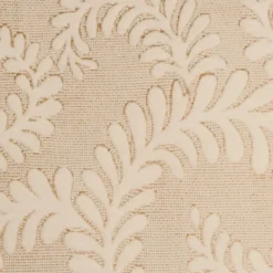 Brackendale Ferns Cream Rectangular Throw Pillow