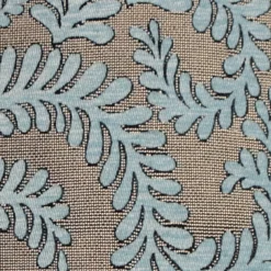 Brackendale Ferns Sea Blue Rectangular Throw Pillow