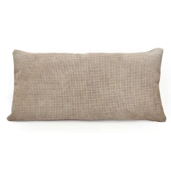 Braided Pressed Leather Suede Throw Pillow 12x22