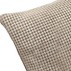 Braided Pressed Leather Suede Throw Pillow 12x22