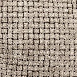 Braided Pressed Leather Suede Throw Pillow 12x22