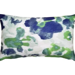 Brandy Bay Blue Floral Throw Pillow 12x19