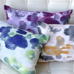 Brandy Bay Blue Floral Throw Pillow 12x19