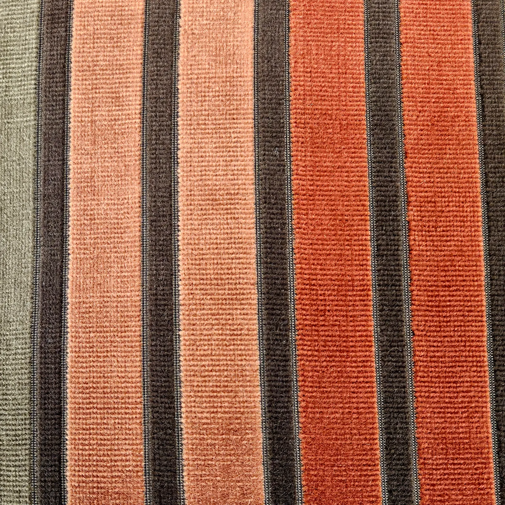 Canyon Stripes Textured Velvet Throw Pillow 20x20