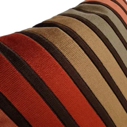 Canyon Stripes Textured Velvet Throw Pillow 20x20