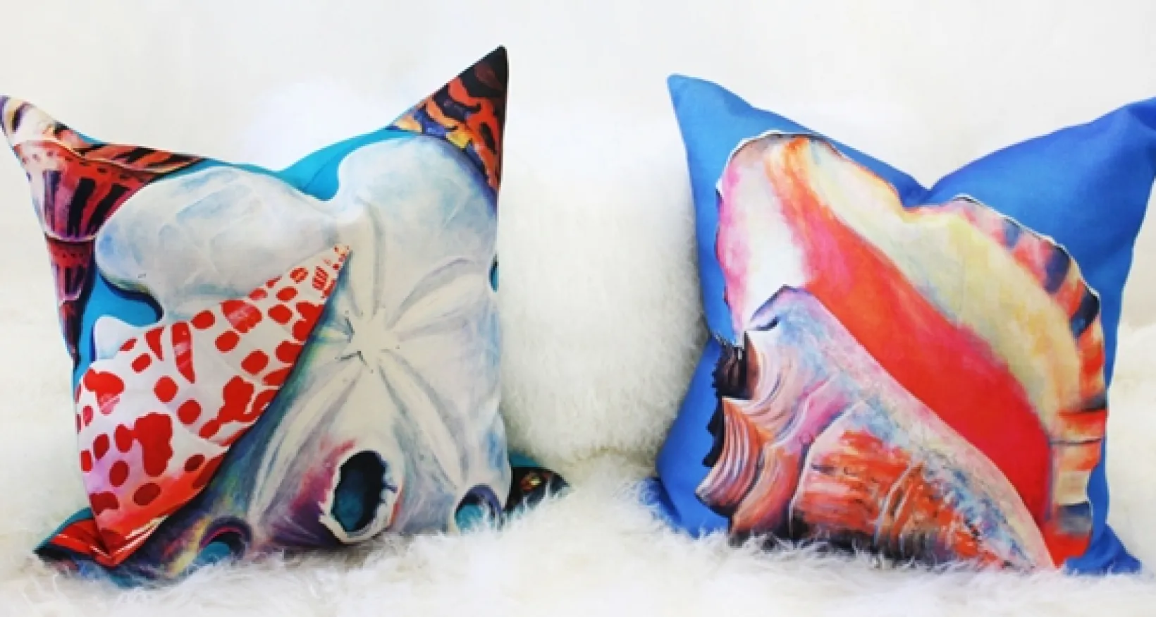 Captiva Queen Conch Throw Pillow 20x20