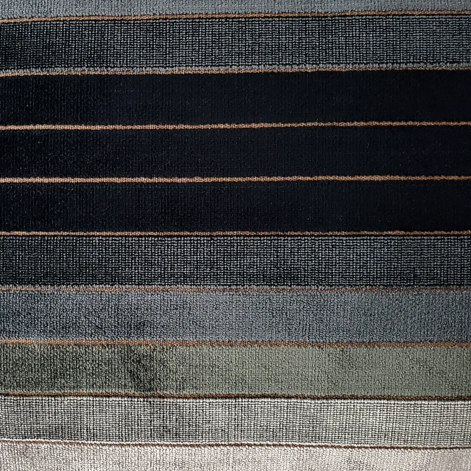 Carbon Stripes Textured Velvet Throw Pillow 12x19
