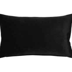 Castello Black Velvet Throw Pillow 12x20