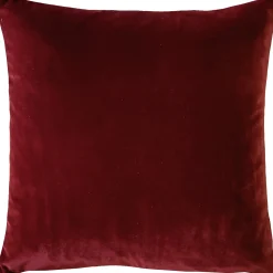 Castello Burgundy Velvet Throw Pillow 17x17
