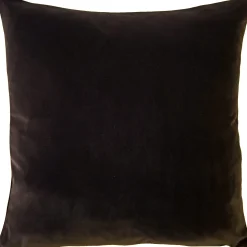 Castello Espresso Brown Velvet Throw Pillow 17x17