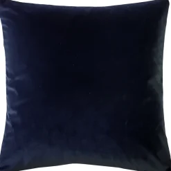 Castello Midnight Blue Velvet Throw Pillow 17x17