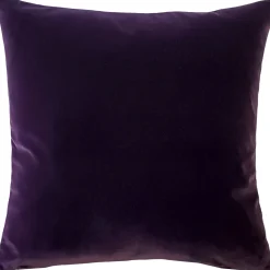 Castello Purple Velvet Throw Pillow 17x17