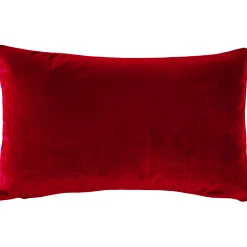 Castello Red Velvet Throw Pillow 12x20