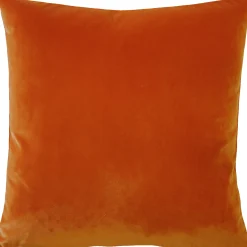 Castello Sedona Orange Velvet Throw Pillow 17x17
