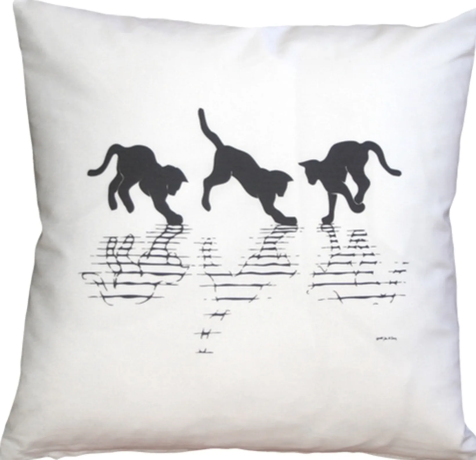 Cat Reflections 16x16 Throw Pillow