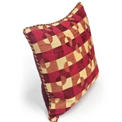 Checkers Red and Yellow Throw Pillow 17x17