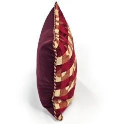 Checkers Red and Yellow Throw Pillow 17x17