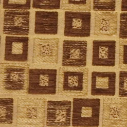 Chocolate and Tan Chenille Blocks Throw Pillow