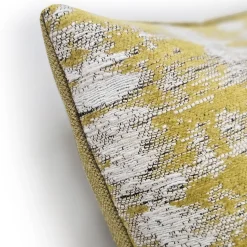 Citrine Rhythm Geometric Throw Pillow 20x20