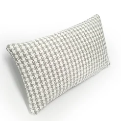 Coco Jicama Houndstooth Outdoor Throw Pillow 12x19