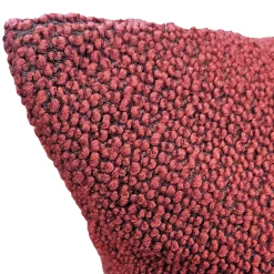 Crimson Boucle Throw Pillow 20x20