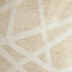 Criss Cross Stripes Cream Throw Pillow