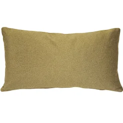 Dalian Gold and Teal Woven Velvet Throw Pillow 12x24