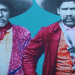Dos Bandidos Throw Pillow 12x19
