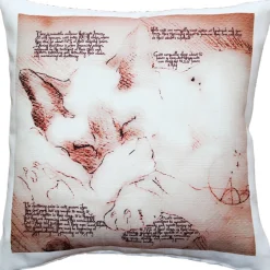 Dreaming Cat Throw Pillow 17x17