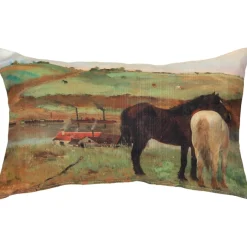 Edgar Degas Horses in a Meadow Throw Pillow