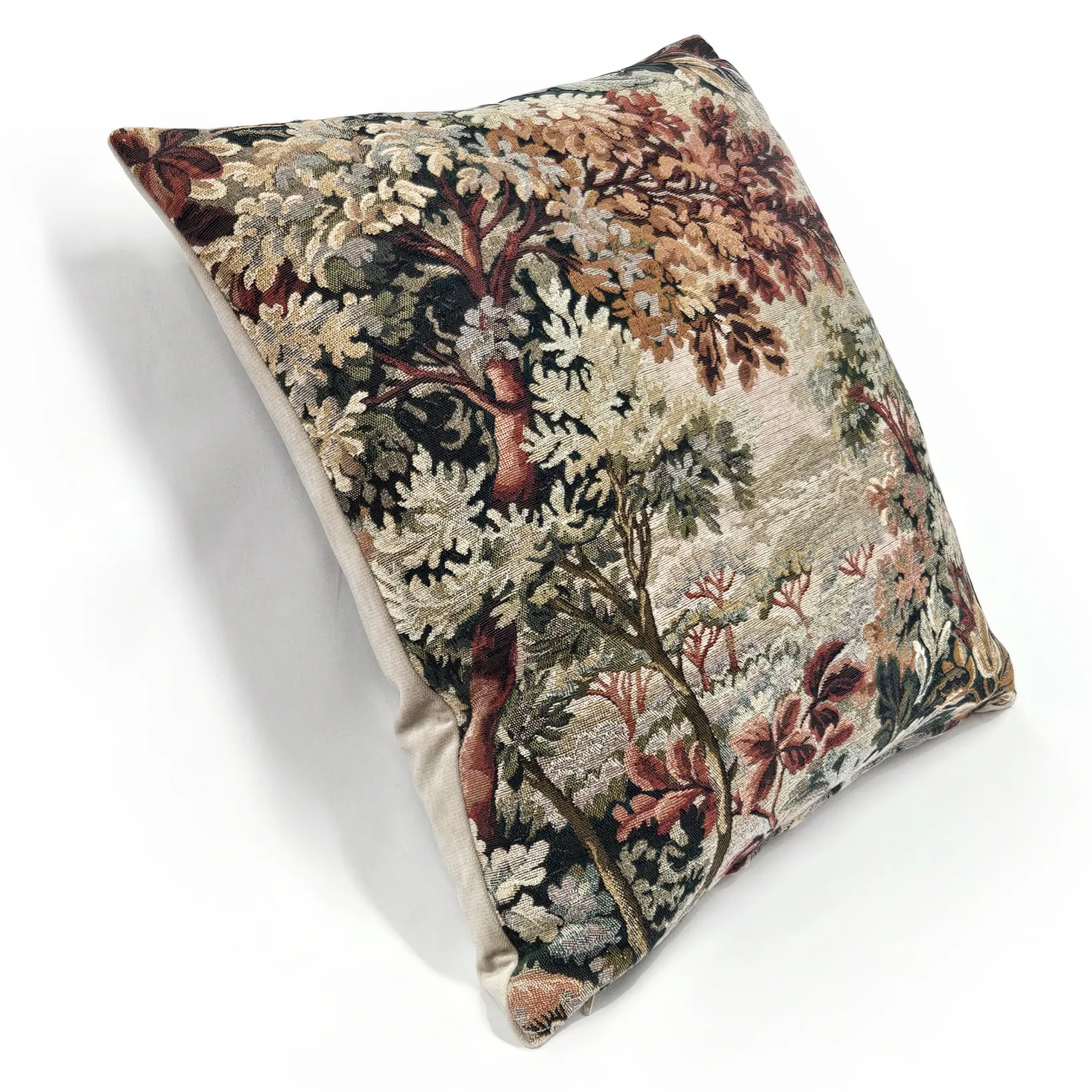 Elm Forest Russet Tapestry Throw Pillow 21x21
